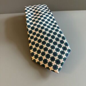 Kenneth Gordon New Orleans Tie Medallion Geometric Cream Multicolor Silk